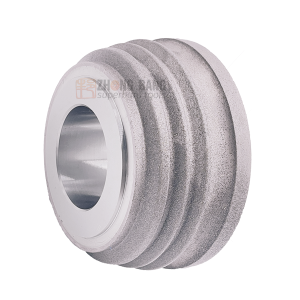 Diamond dressing rollers for steam turbine blades